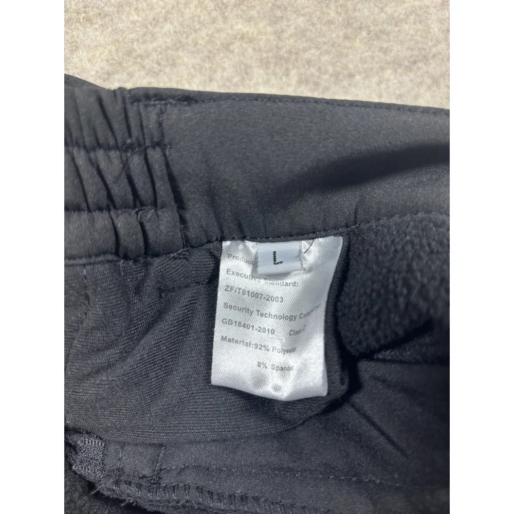 OutdoorSport Wei-Tex Mens L Black Fleece Lined Softshell Ski Hiking Pants
